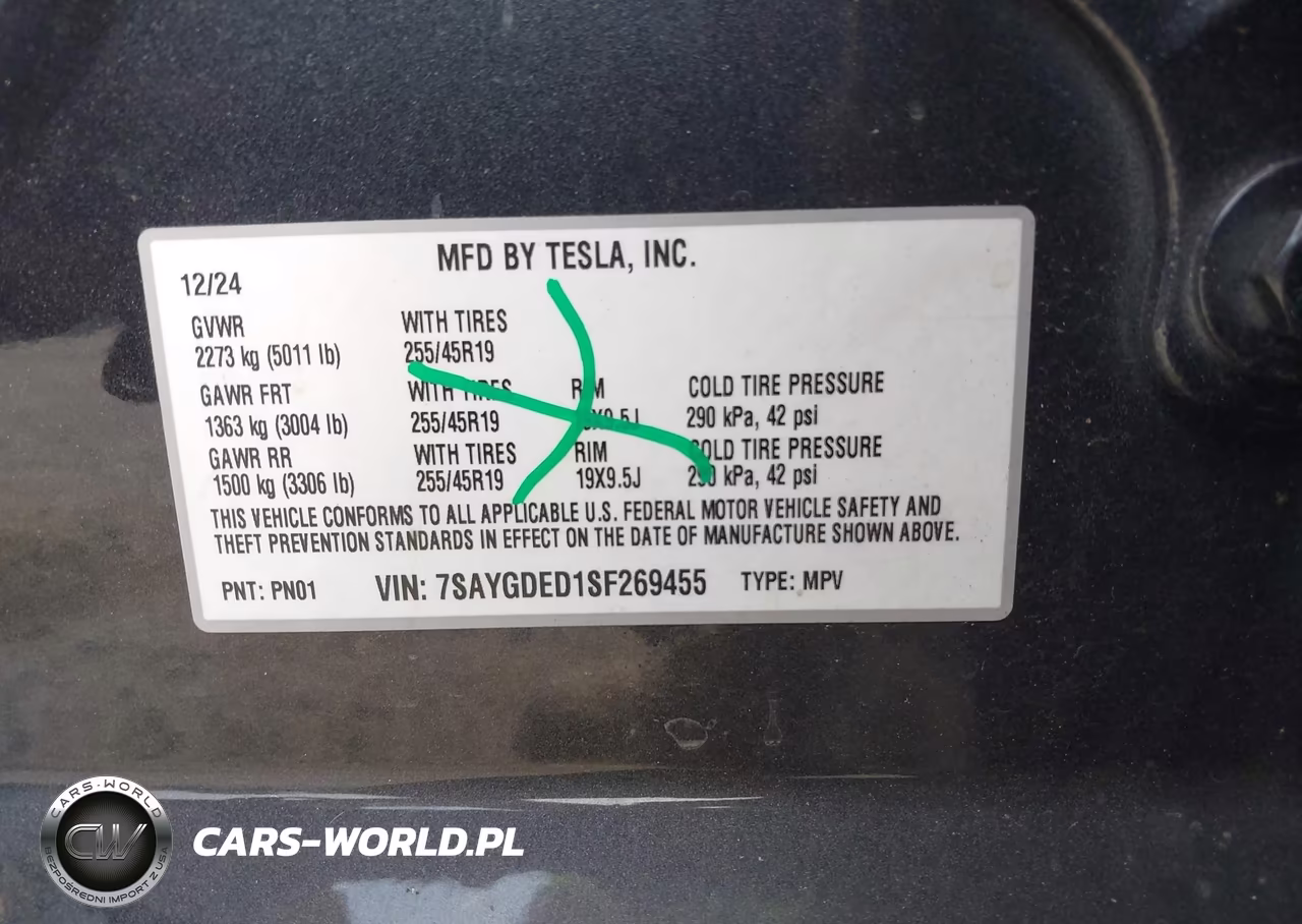 2025 Tesla Model Y Long Range Dual Motor Rear-Wheel Drive VIN:7SAYGDED1SF269455 - 9