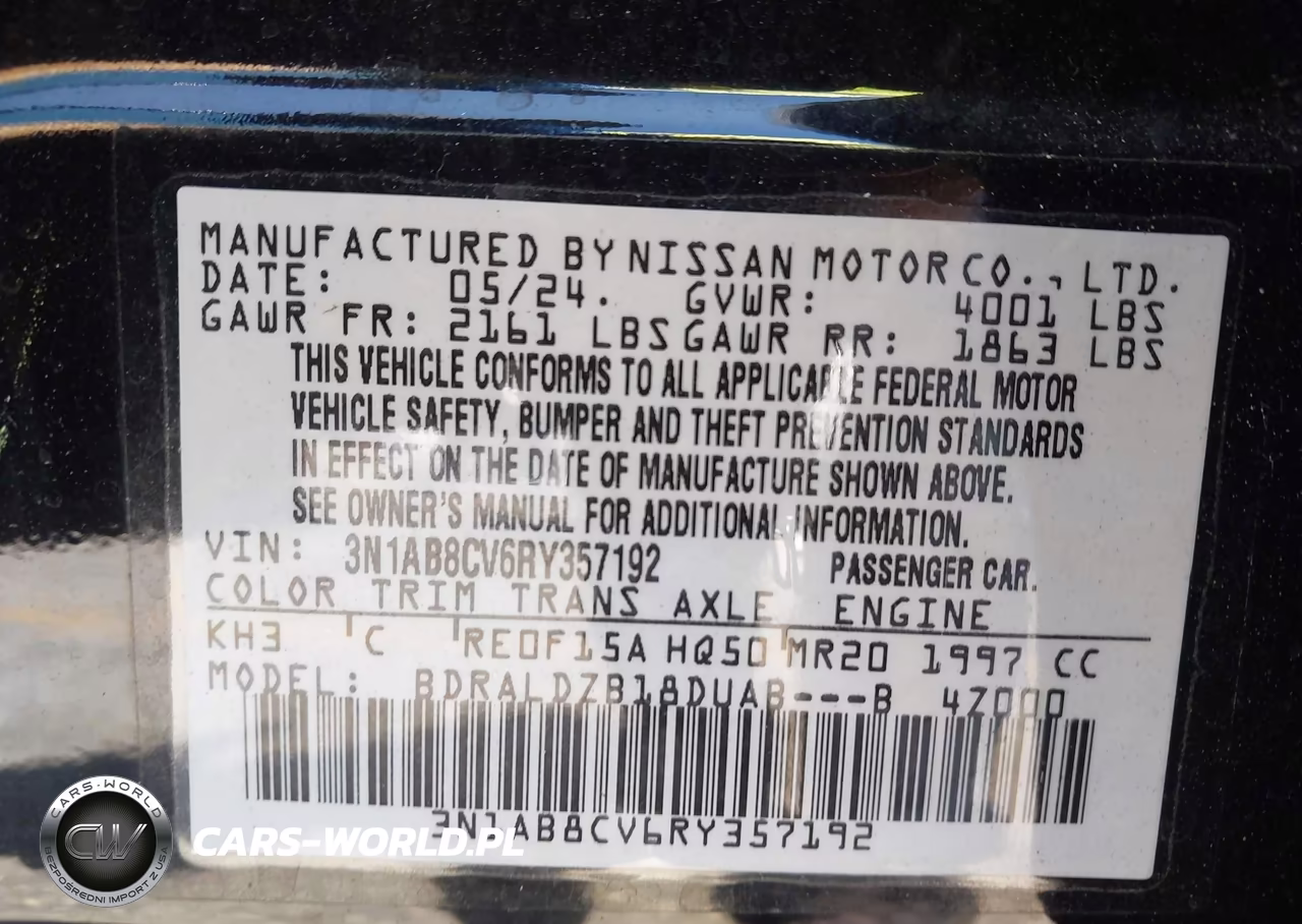 2024 Nissan Sentra Sv Xtronic Cvt VIN:3N1AB8CV6RY357192 - 9