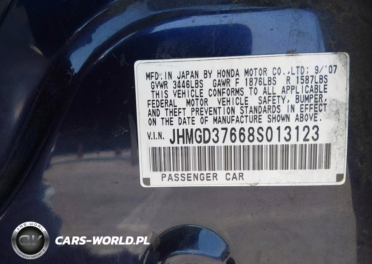 2008 Honda Fit Sport VIN:JHMGD37668S013123 - 9