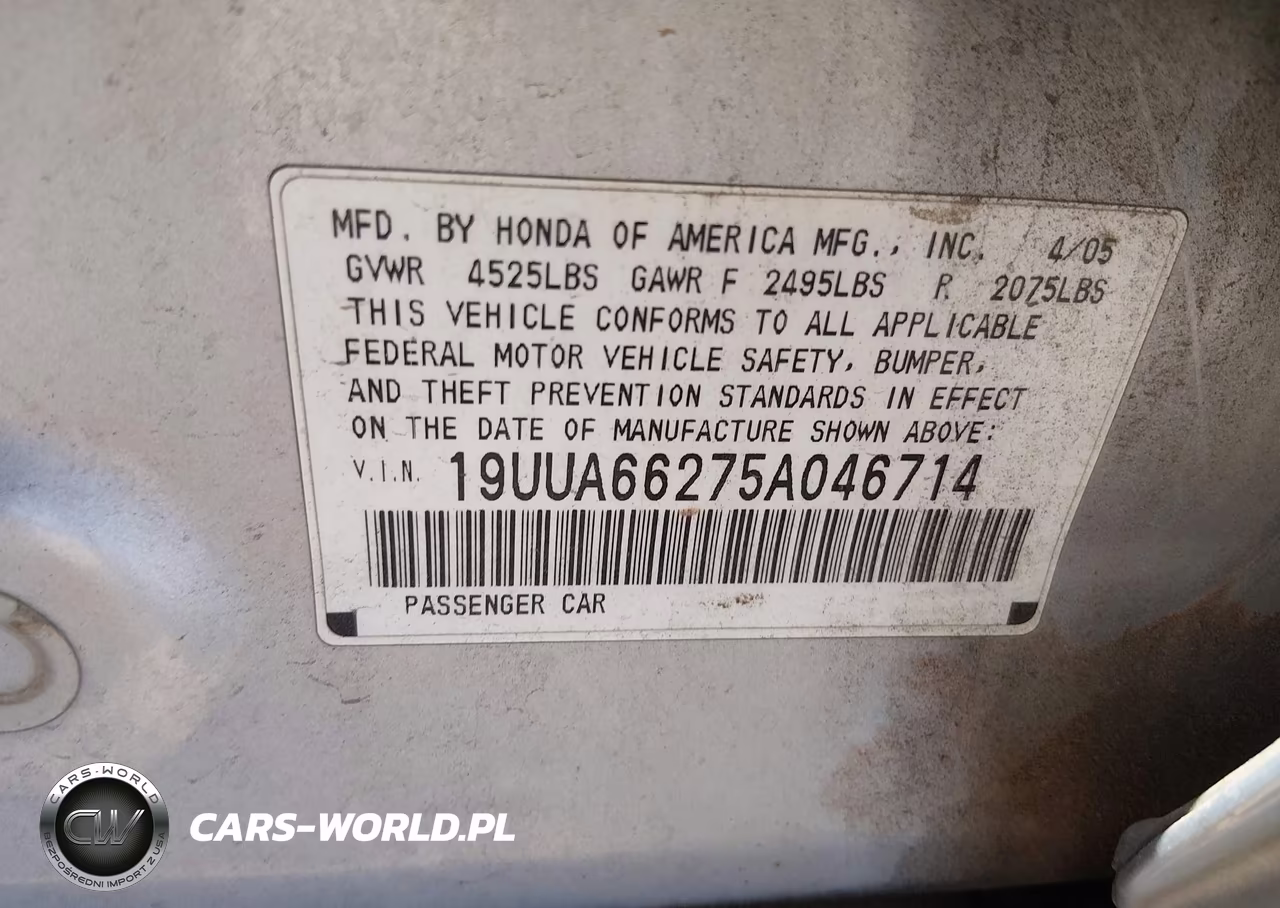 2005 Acura Tl VIN:19UUA66275A046714 - 9