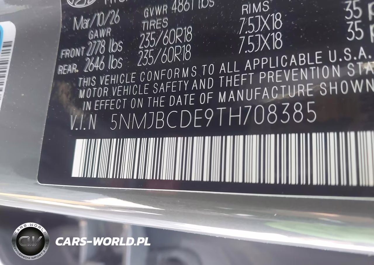 2026 Hyundai Tucson Sel VIN:5NMJBCDE9TH708385 - 9