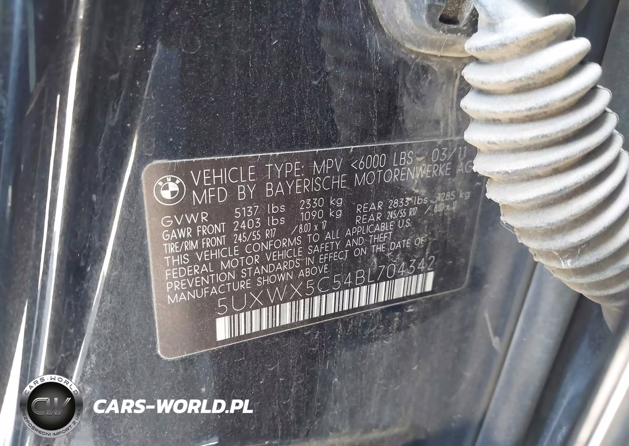 2011 BMW X3 xDrive28I VIN:5UXWX5C54BL704342 - 9