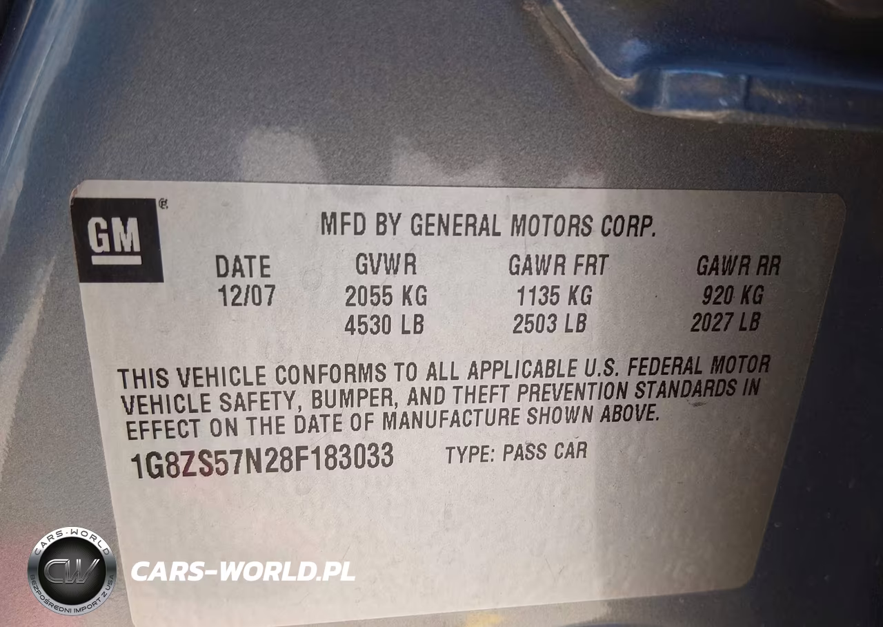 2008 Saturn Aura Xe VIN:1G8ZS57N28F183033 - 9
