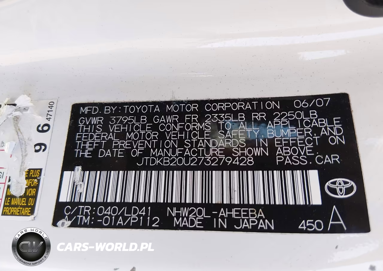 2007 Toyota Prius Touring VIN:JTDKB20U273279428 - 9