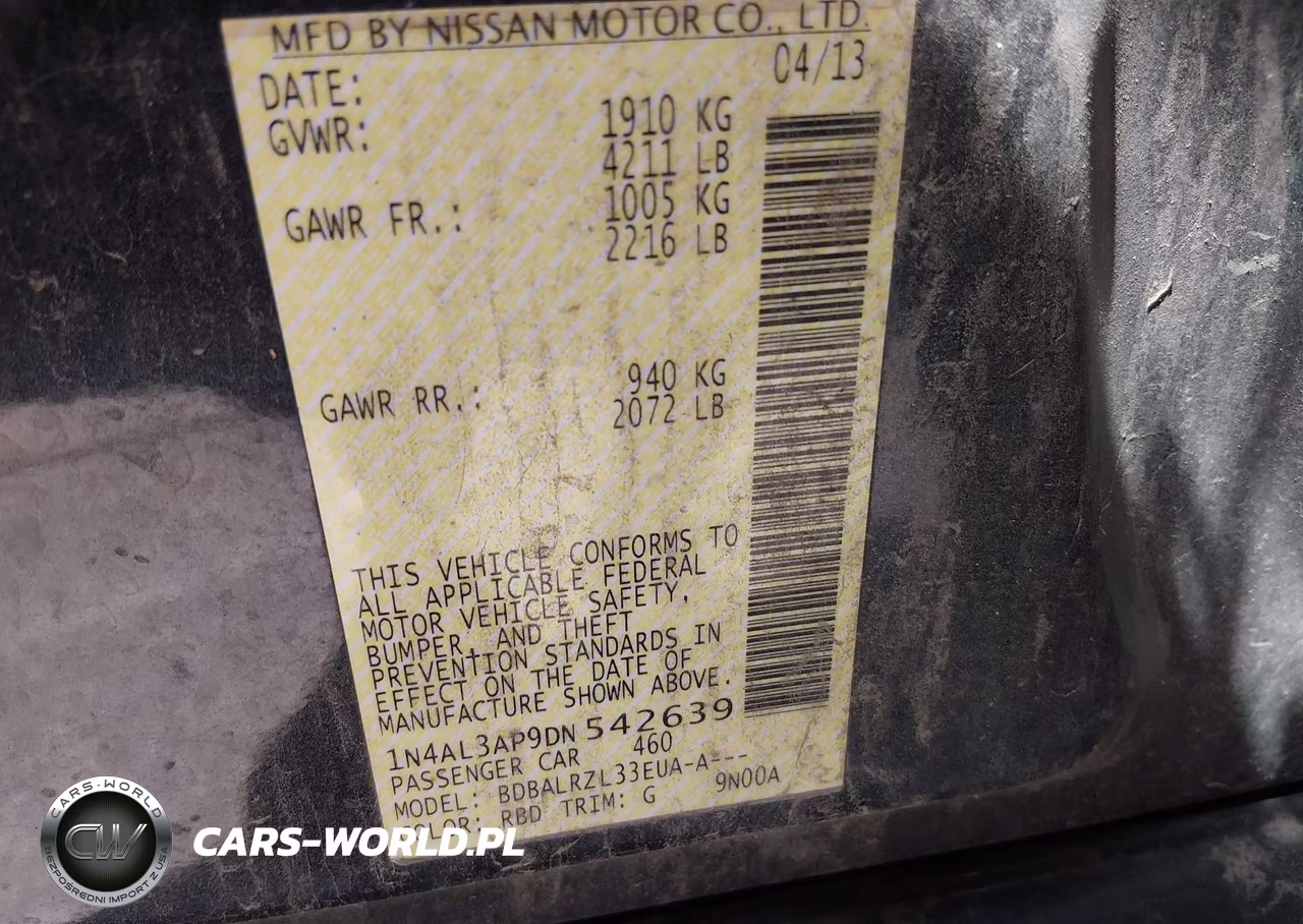 2013 Nissan Altima 2.5 S VIN:1N4AL3AP9DN542639 - 9