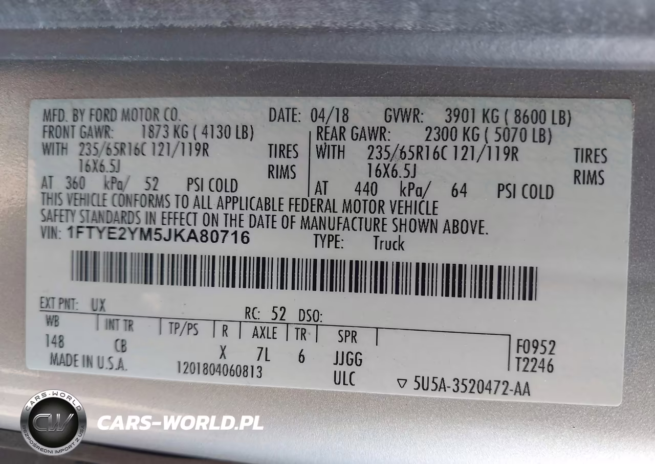 2018 Ford Transit-150 VIN:1FTYE2YM5JKA80716 - 9