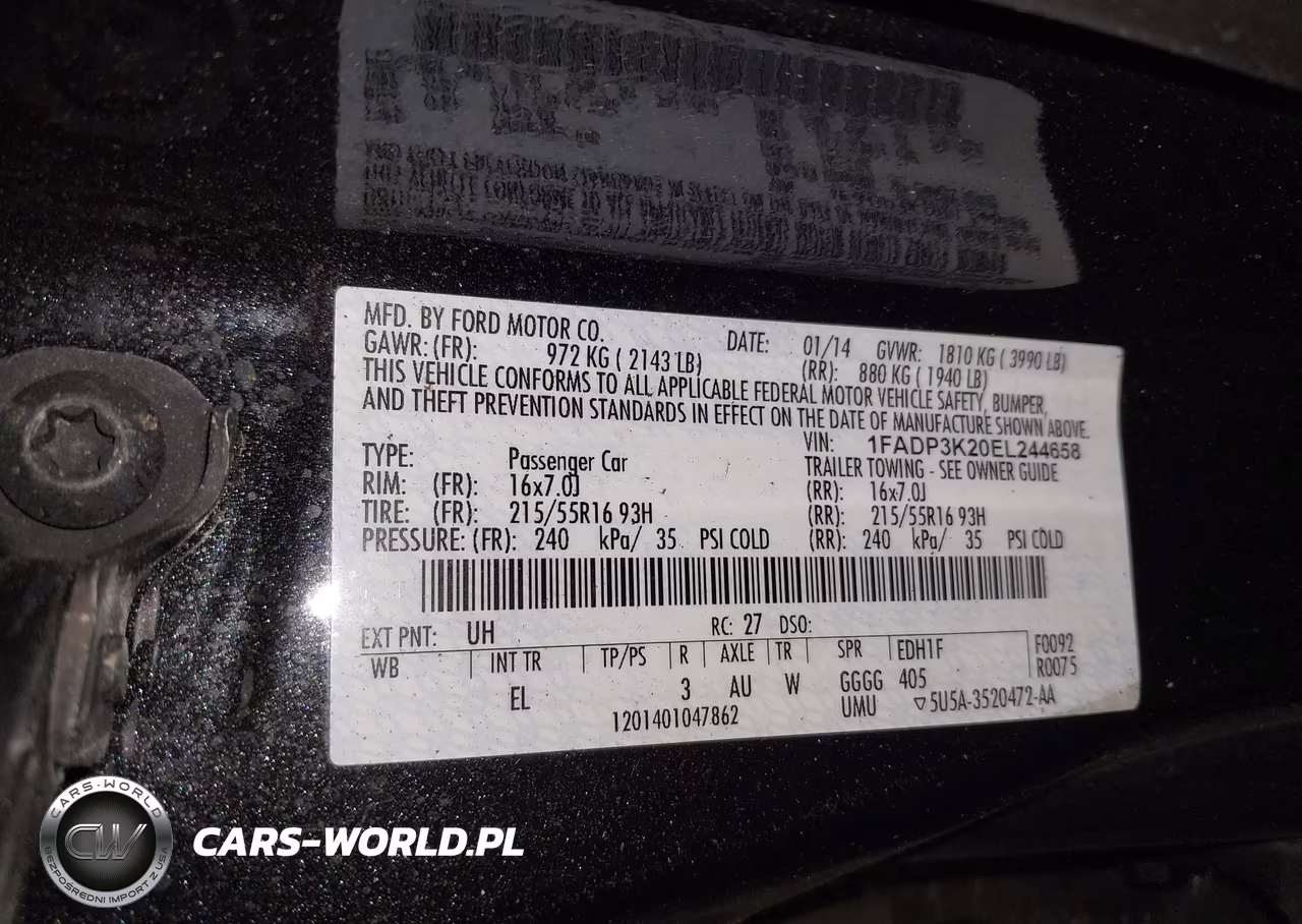 2014 Ford Focus Se VIN:1FADP3K20EL244658 - 9