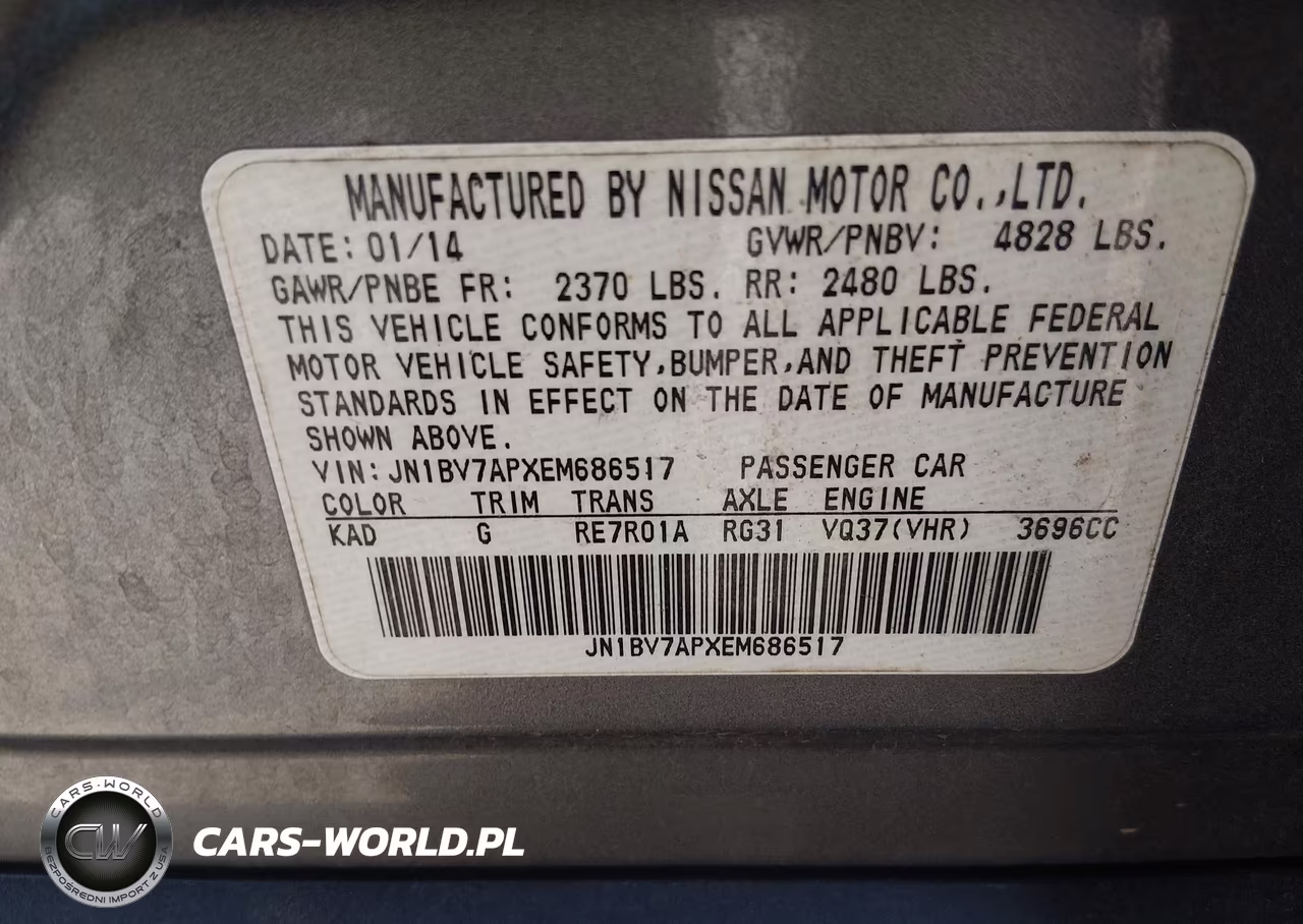 2014 Infiniti Q50 VIN:JN1BV7APXEM686517 - 9