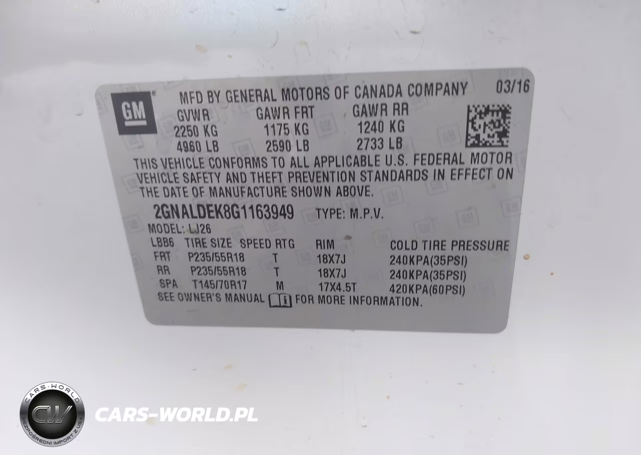2016 Chevrolet Equinox Ltz VIN:2GNALDEK8G1163949 - 9