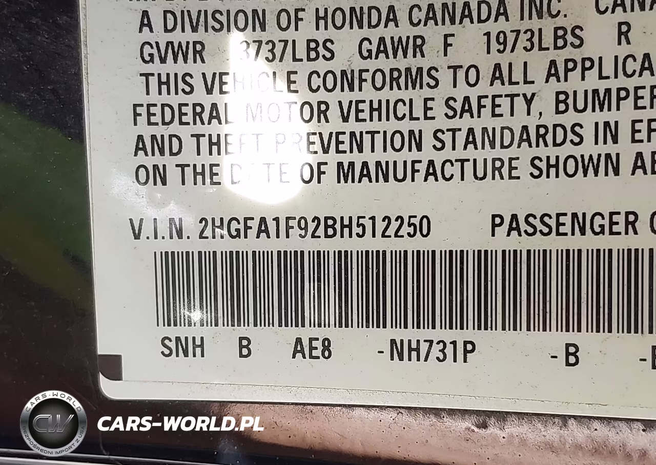 2011 Honda Civic Ex-L VIN:2HGFA1F92BH512250 - 9