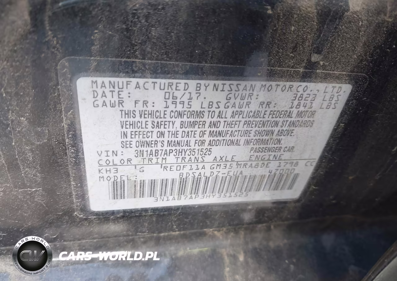 2017 Nissan Sentra Sv VIN:3N1AB7AP3HY351525 - 9
