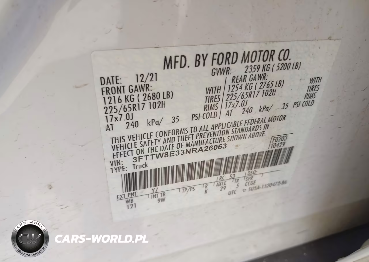 2022 Ford Maverick Xl VIN:3FTTW8E33NRA26063 - 9
