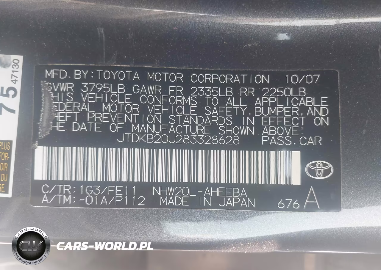 2008 Toyota Prius VIN:JTDKB20U283328628 - 9