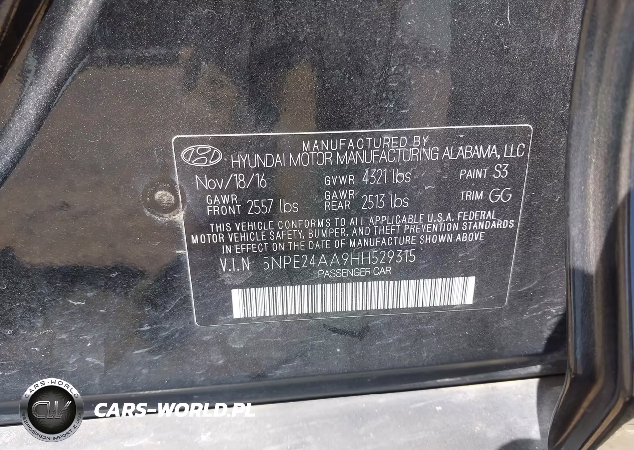 2017 Hyundai Sonata Eco VIN:5NPE24AA9HH529315 - 9