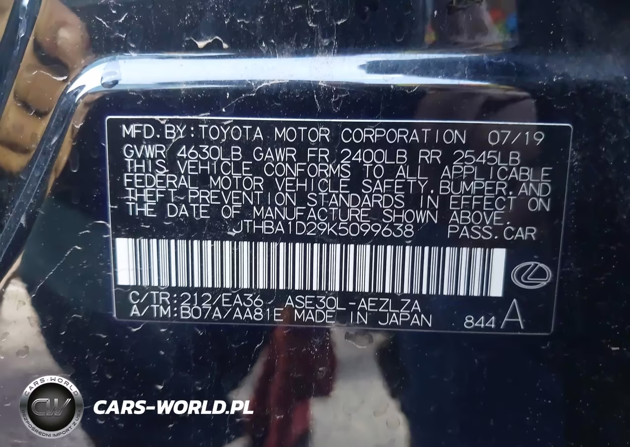2019 Lexus Is 300 VIN:JTHBA1D29K5099638 - 9