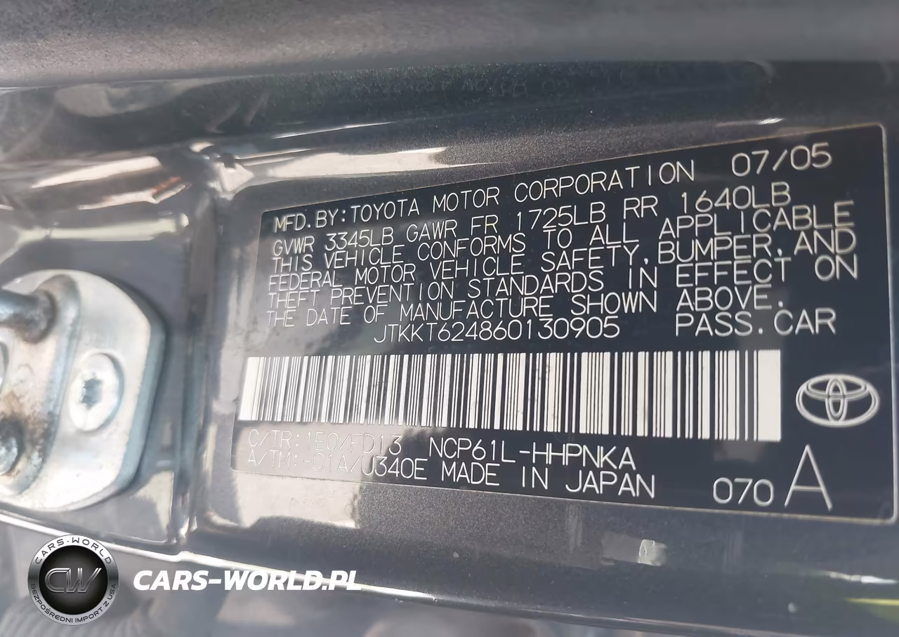 2006 Scion Xa VIN:JTKKT624860130905 - 9
