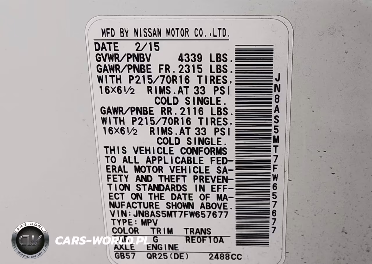 2015 Nissan Rogue Select S VIN:JN8AS5MT7FW657677 - 9
