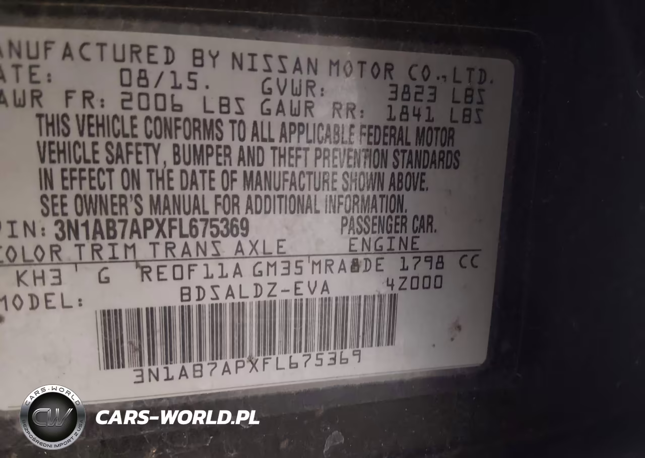2015 Nissan Sentra Sv VIN:3N1AB7APXFL675369 - 9
