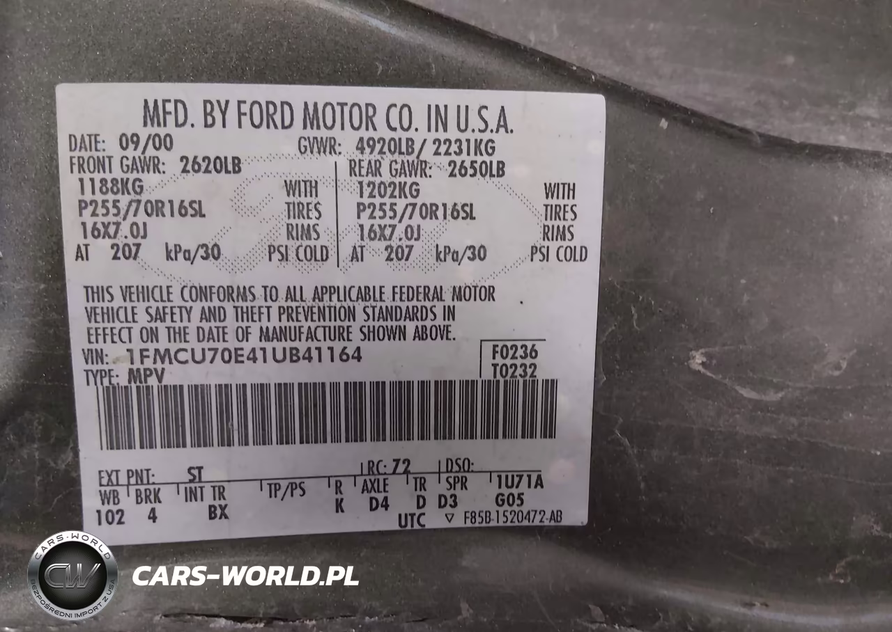 2001 Ford Explorer Sport VIN:1FMCU70E41UB41164 - 9