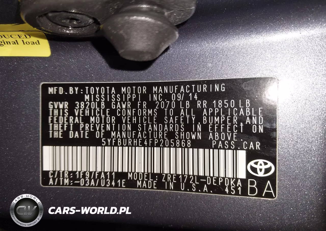 2015 Toyota Corolla L VIN:5YFBURHE4FP205868 - 9