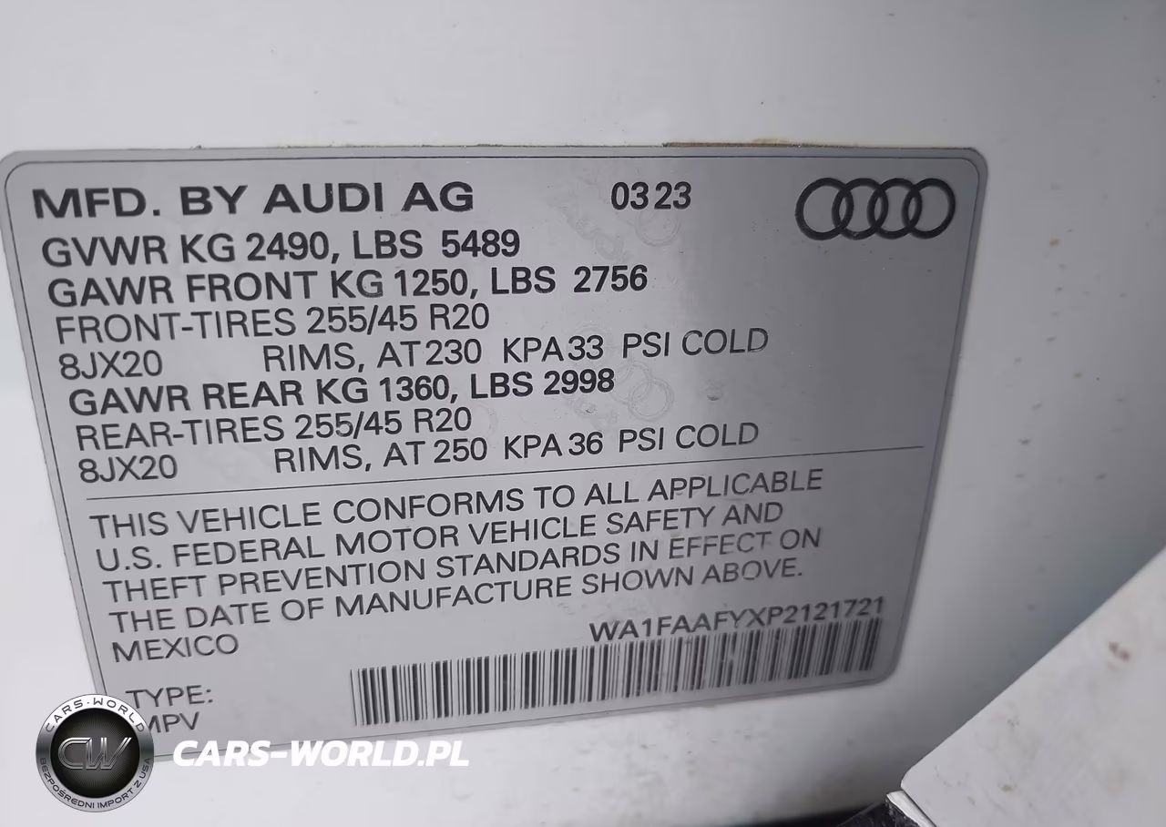 2023 Audi Q5 Prestige 45 Tfsi S Line Quattro S Tronic VIN:WA1FAAFYXP2121721 - 9