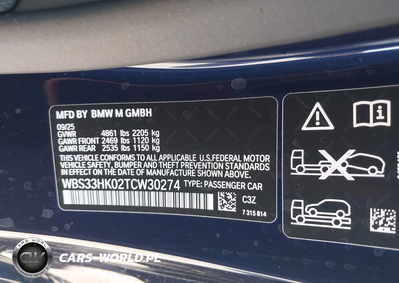 2026 BMW M4 Competition xDrive VIN:WBS33HK02TCW30274 - 9