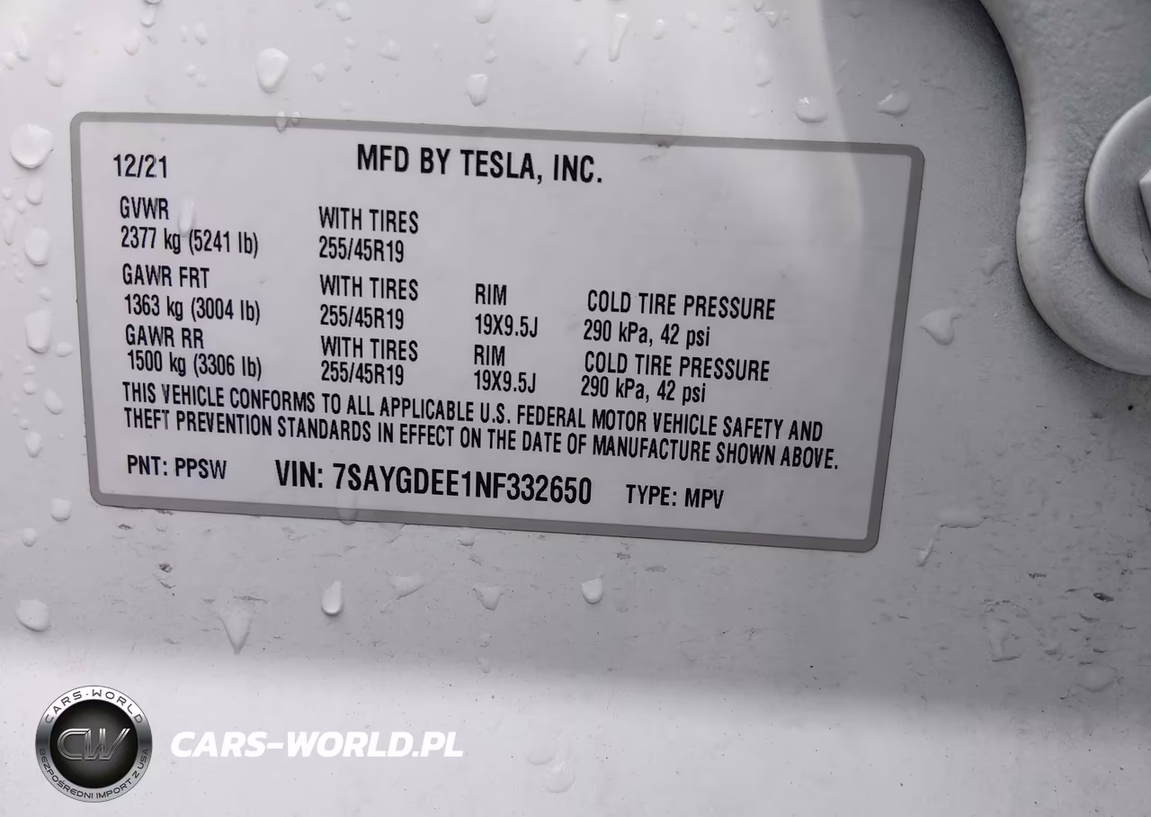 2022 Tesla Model Y Long Range Dual Motor All-Wheel Drive VIN:7SAYGDEE1NF332650 - 9