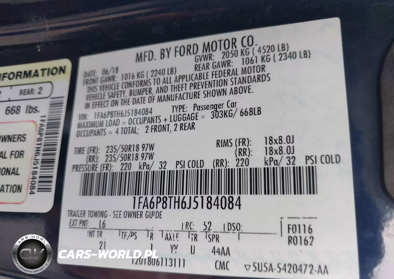 2018 Ford Mustang Ecoboost VIN:1FA6P8TH6J5184084 - 9