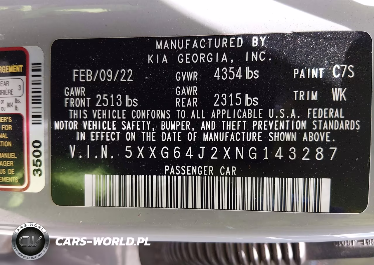 2022 Kia K5 Gt-Line VIN:5XXG64J2XNG143287 - 9