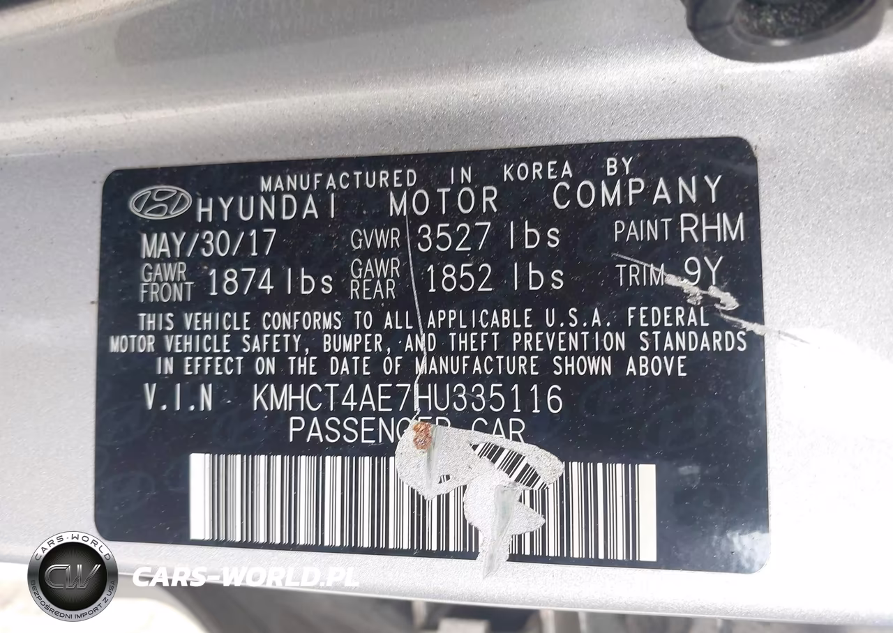 2017 Hyundai Accent Se VIN:KMHCT4AE7HU335116 - 9