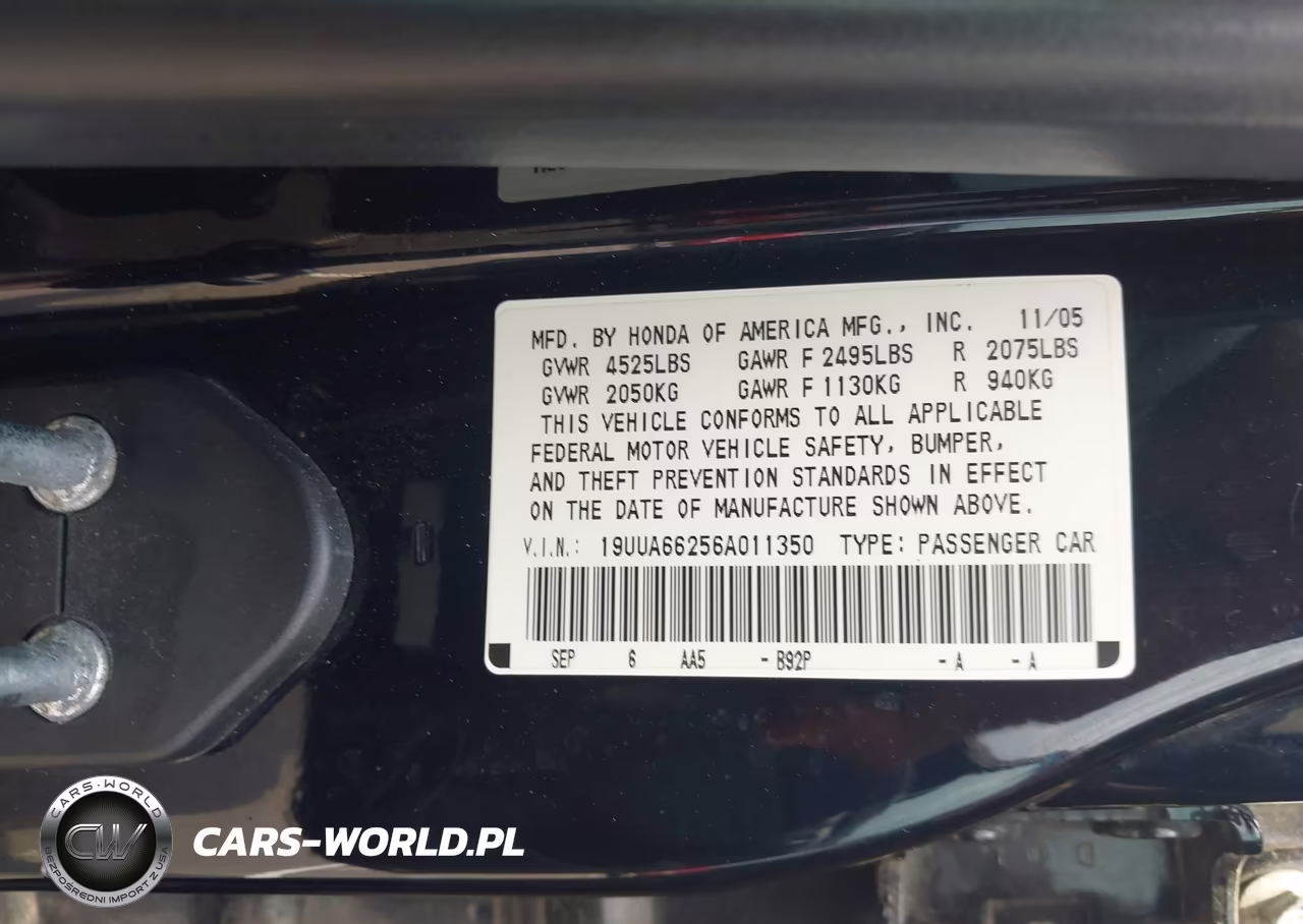 2006 Acura Tl VIN:19UUA66256A011350 - 9