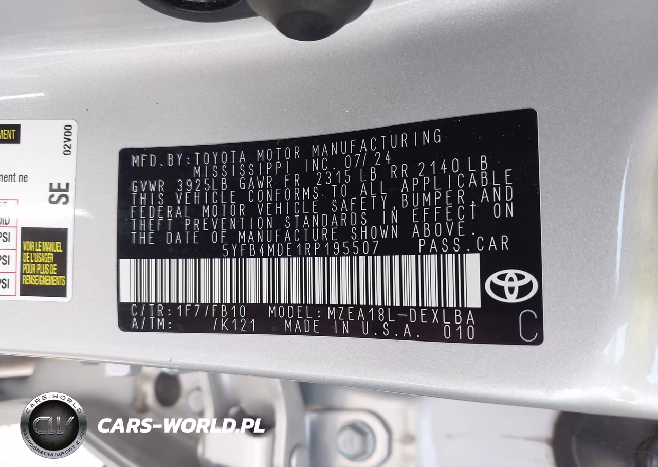 2024 Toyota Corolla Le VIN:5YFB4MDE1RP195507 - 9
