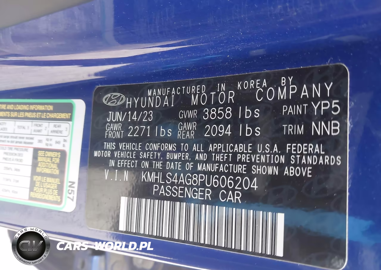2023 Hyundai Elantra Sel VIN:KMHLS4AG8PU606204 - 9