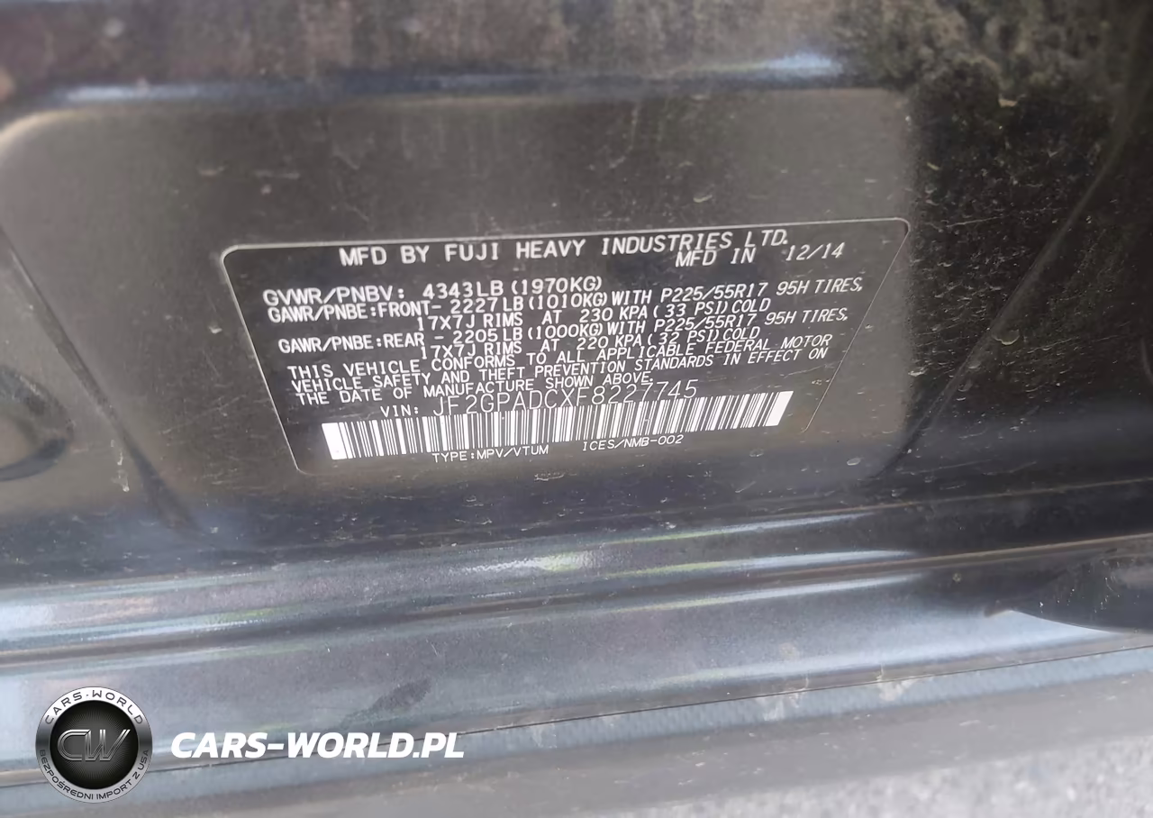 2015 Subaru Xv Crosstrek 2.0I Premium VIN:JF2GPADCXF8227745 - 9