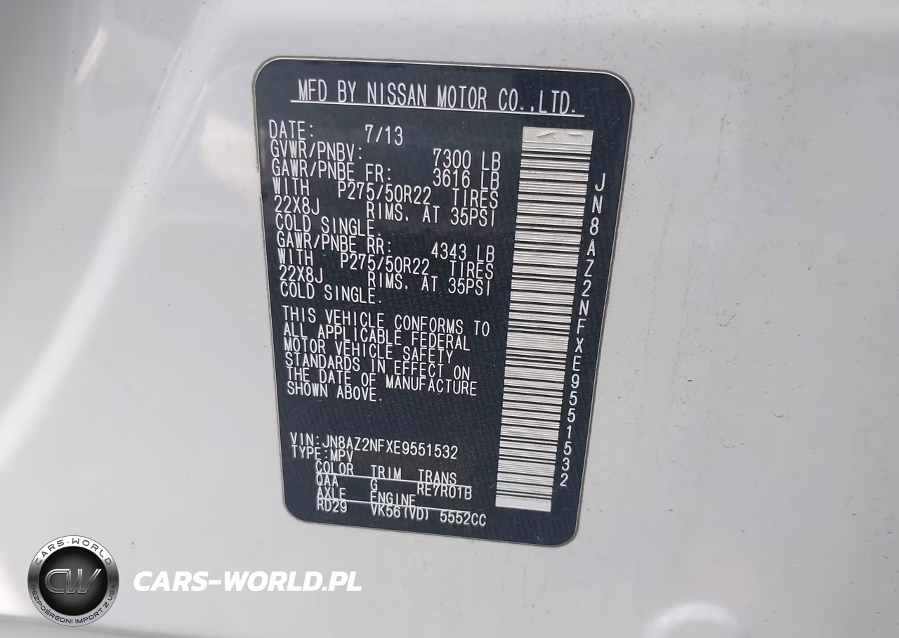 2014 Infiniti Qx80 VIN:JN8AZ2NFXE9551532 - 9