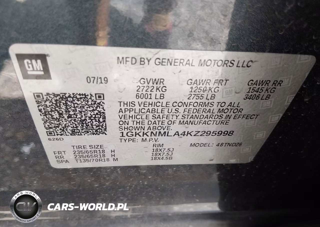 2019 GMC Acadia Slt-1 VIN:1GKKNMLA4KZ295998 - 9