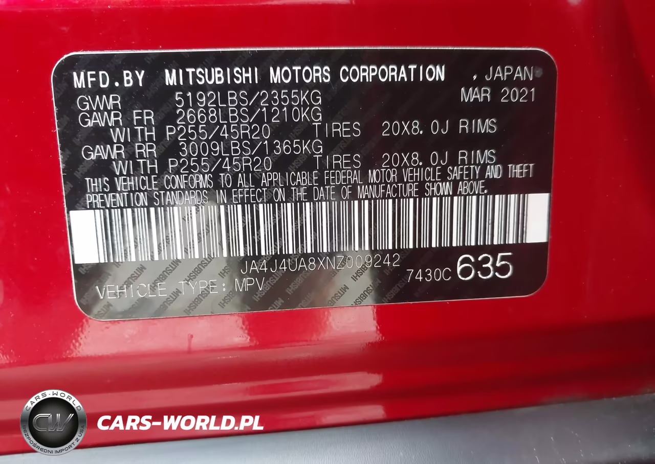 2022 Mitsubishi Outlander Black Edition S-Awc-Se 2.5 S-Awc-Se Launch Edition S-Awc VIN:JA4J4UA8XNZ009242 - 9