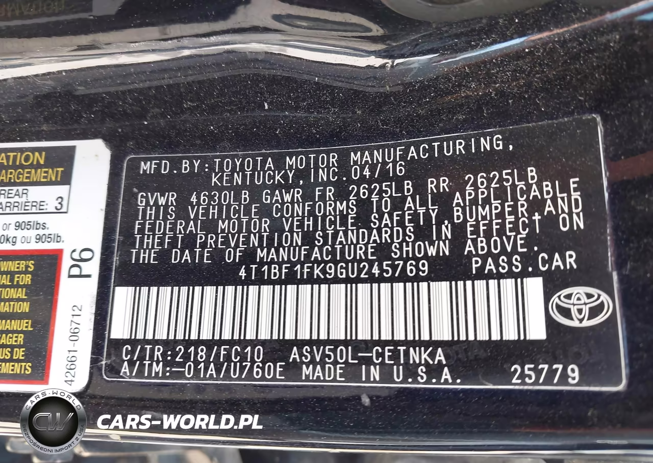2016 Toyota Camry Le VIN:4T1BF1FK9GU245769 - 9