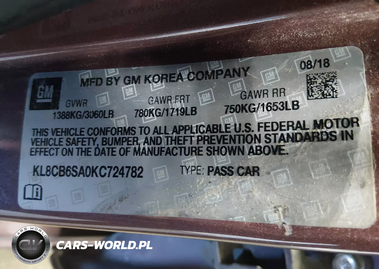 2019 Chevrolet Spark Ls Cvt VIN:KL8CB6SA0KC724782 - 9