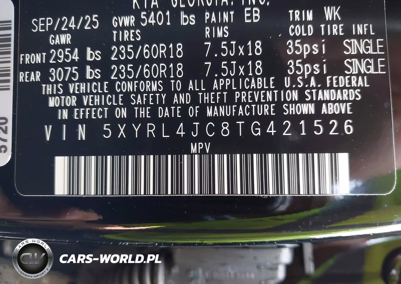 2026 Kia Sorento S VIN:5XYRL4JC8TG421526 - 9