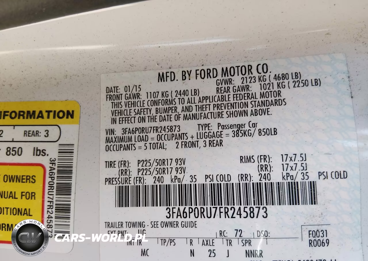 2015 Ford Fusion Hybrid Titanium VIN:3FA6P0RU7FR245873 - 9