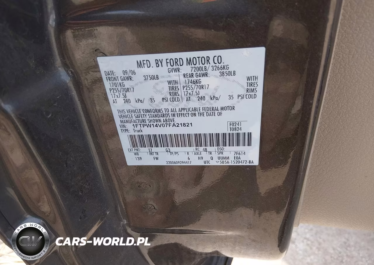 2007 Ford F-150 Fx4-Lariat-Xlt VIN:1FTPW14V07FA21821 - 9