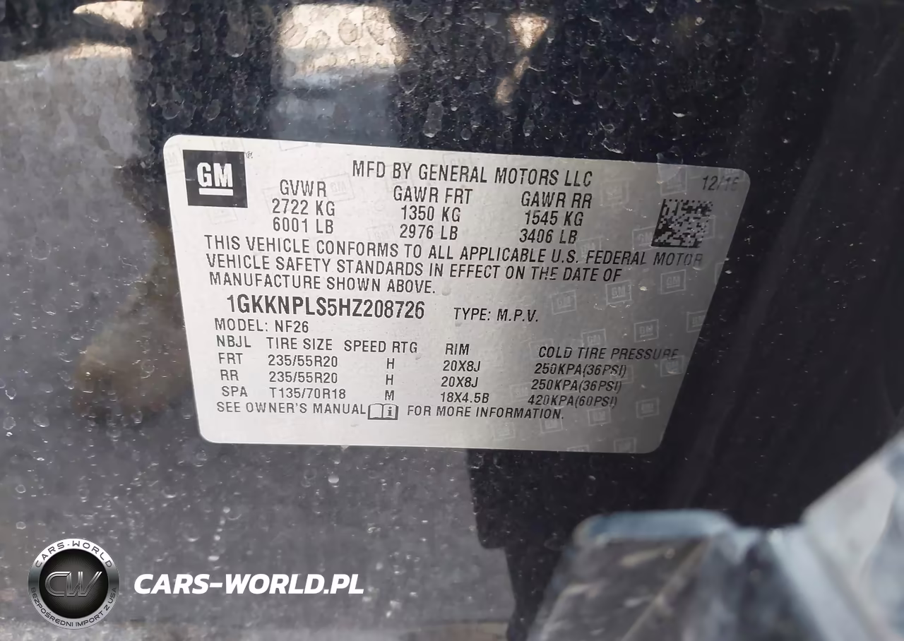 2017 GMC Acadia Denali VIN:1GKKNPLS5HZ208726 - 9