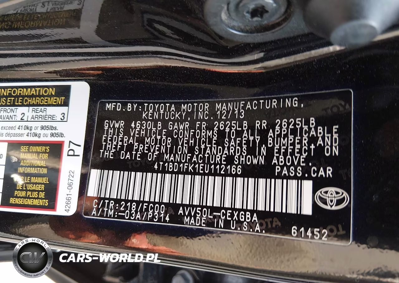 2014 Toyota Camry Hybrid Xle VIN:4T1BD1FK1EU112166 - 9