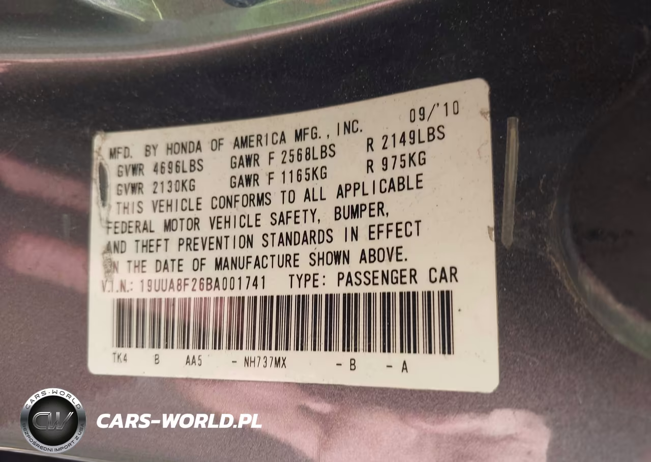 2011 Acura Tl 3.5 VIN:19UUA8F26BA001741 - 9
