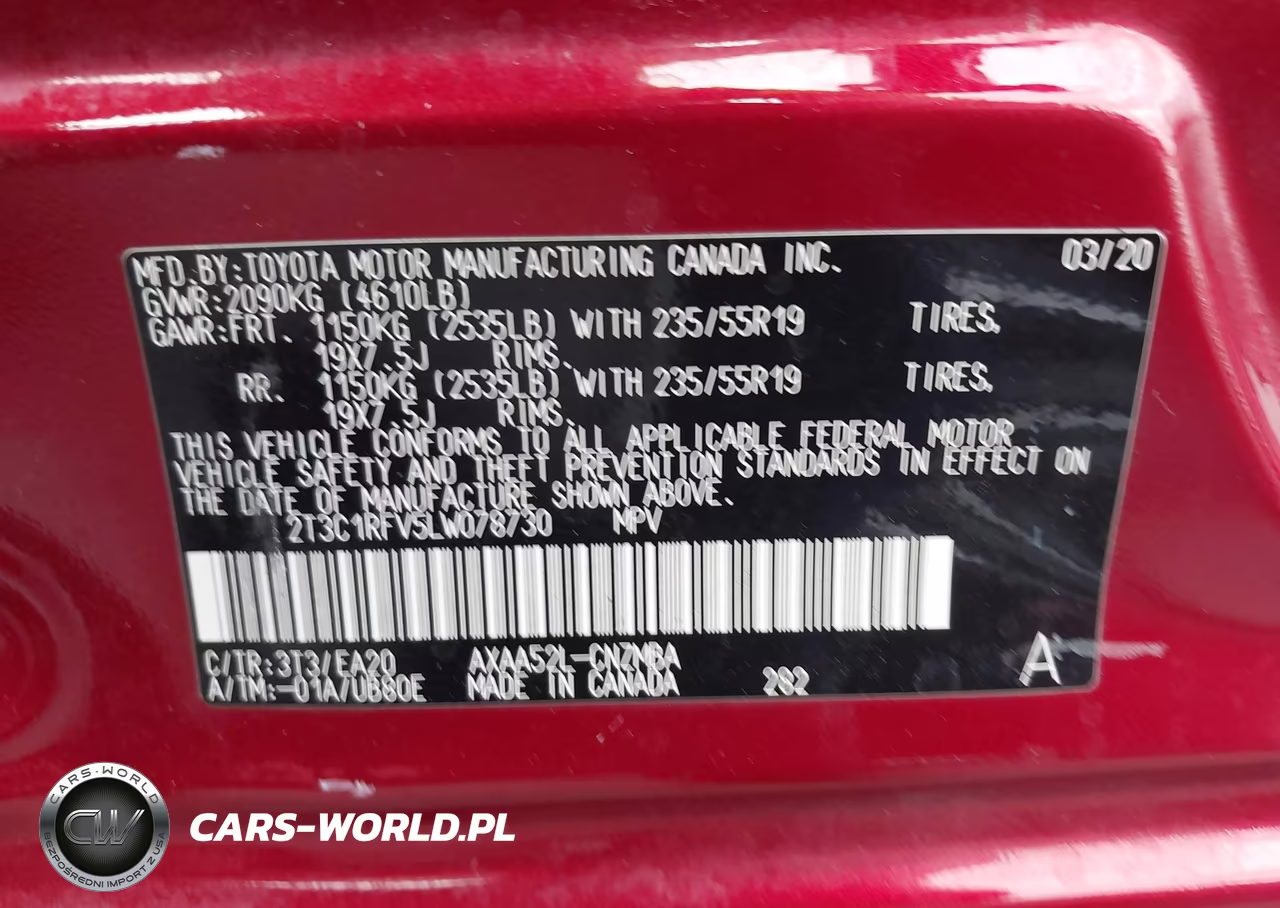 2020 Toyota Rav4 Xle Premium VIN:2T3C1RFV5LW078730 - 9