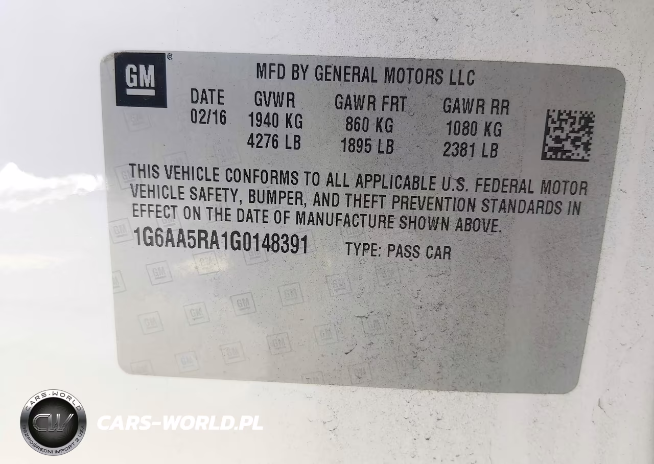2016 Cadillac Ats Standard VIN:1G6AA5RA1G0148391 - 9