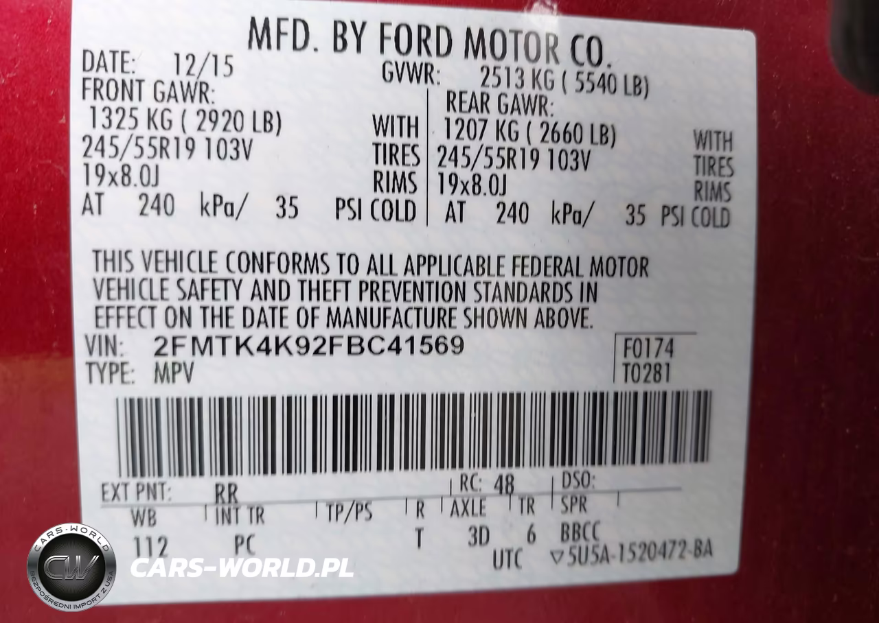 2015 Ford Edge Titanium VIN:2FMTK4K92FBC41569 - 9