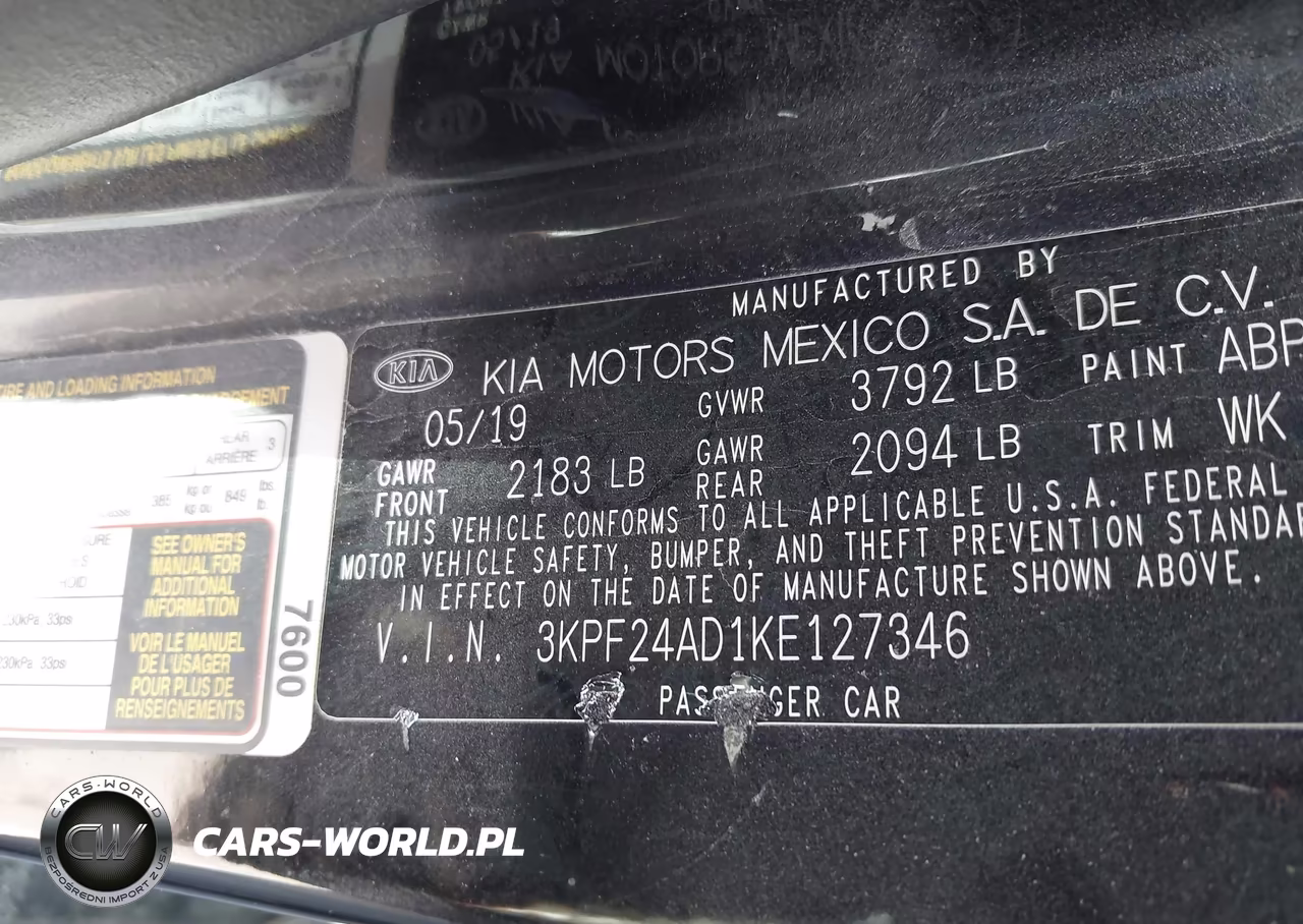 2019 Kia Forte Fe VIN:3KPF24AD1KE127346 - 9
