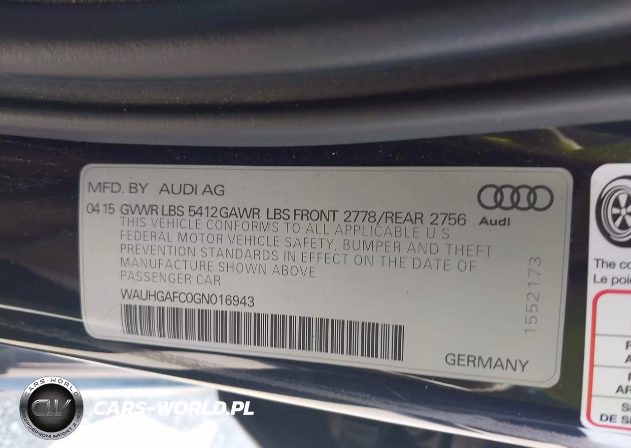 2016 Audi A6 3.0T Prestige VIN:WAUHGAFC0GN016943 - 9